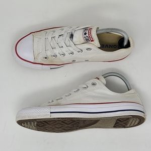 Converse Chuck Taylor All Star Low Top Canvas Shoes White Red Blue size 8